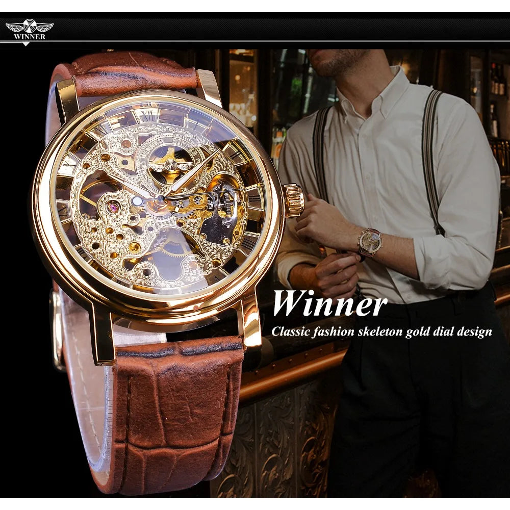 Men's Leather Strap Watch