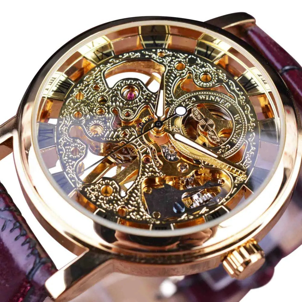 Men's Leather Strap Watch