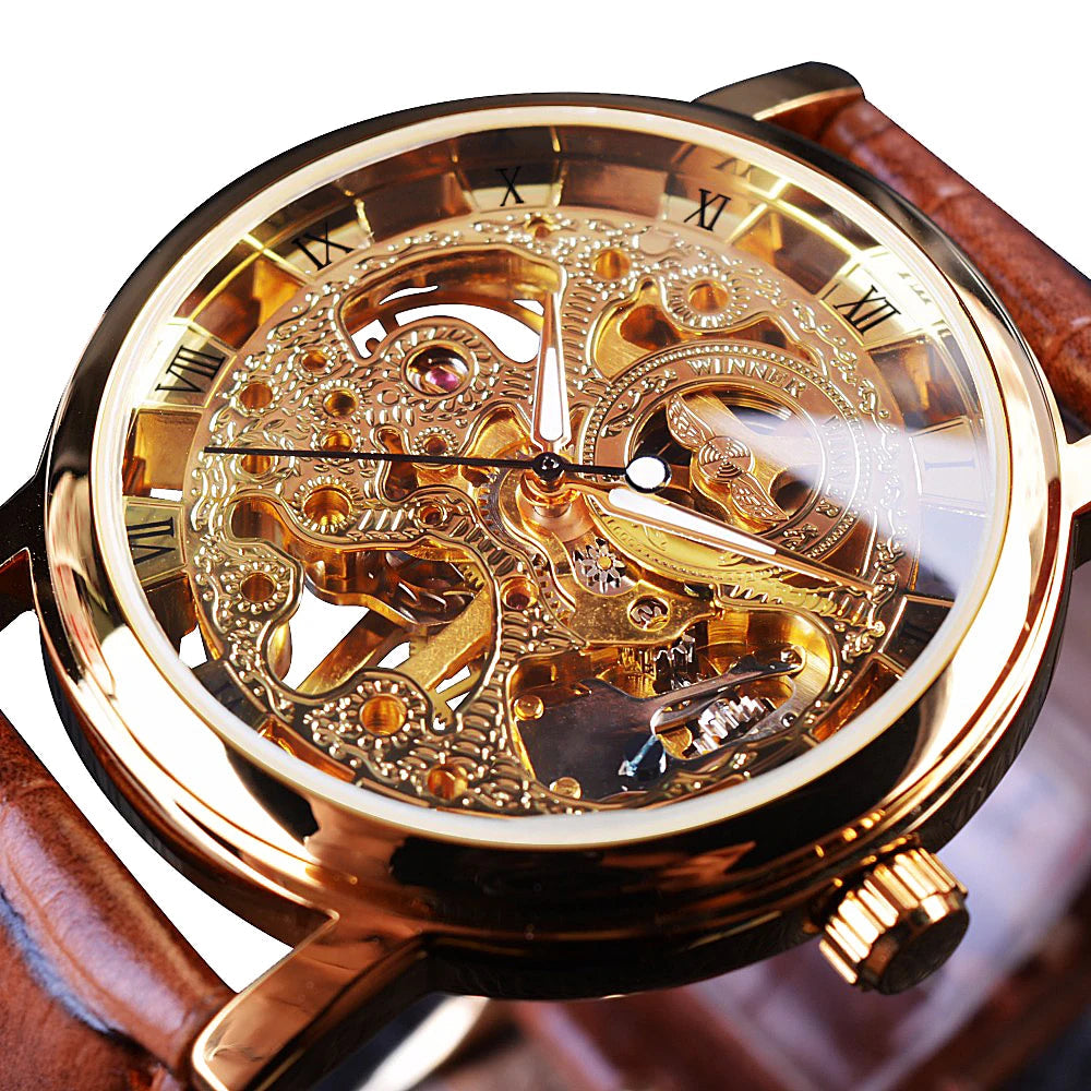 Men's Leather Strap Watch